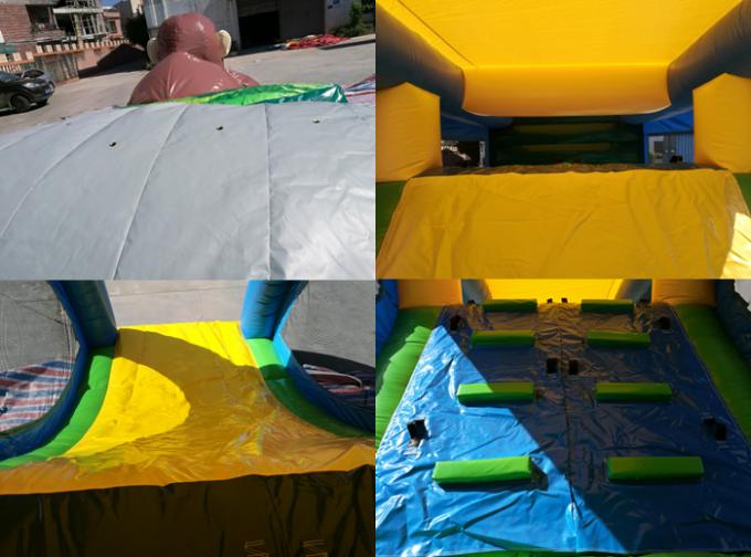 Giant Jungle Monkey Inflatable Bounce House Obstacle Course For Kids
