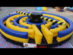 8 meters adults duck N run inflatable meltdown game with crazy rotating machine
