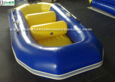 Water Adventure Race Inflatable Rafts Inflatable Fishing Boats Yellow / Blue