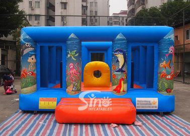 Durable Blue Kids Inflatable Jumper Flame Retardant For Indoor Use