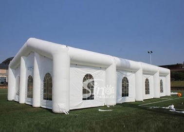 12x8 mts rectangle white wedding party inflatable tent with big windows made of best pvc tarpaulin