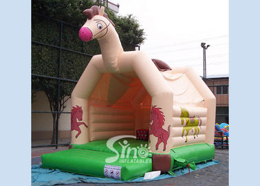 Hot sale outdoor kids horse inflatable bouncy castle made of top 0.55mm pvc tarpaulin from Sino inflatables