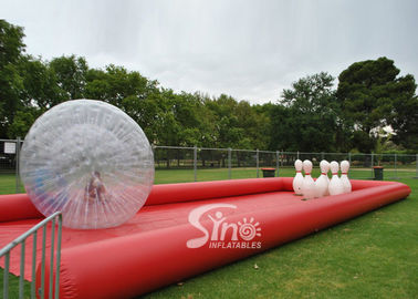 New design giant inflatable human bowling ball game with big zorb ball and race track