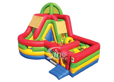 Commercial grade kids mega bounce inflatable obstacle course made of 610g/m2 pvc tarpaulin