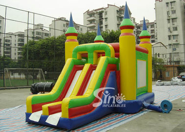 Bright Colored Small Inflatable Bouncy Castles With Slide  for Children