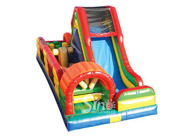 Amazing Multifunction Commercial Kids Inflatable Obstacle With Big Slide