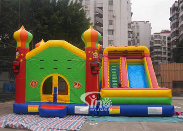 Commercial outdoor kids big inflatable combo house with slide for family n park