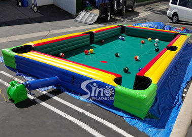 Giant Human Inflatable Snooker Pool Table With Snooker Balls For Snooker Football Entertainment