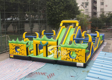 Adults N Kids Outdoor Giant Inflatable Playground With Big Slides For Sale