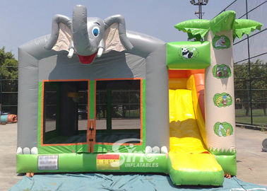 Outdoor commercial kids elephant inflatable bounce house with slide from Sino Inflatables