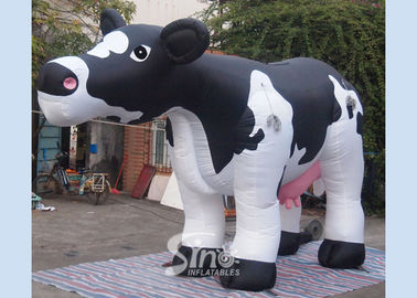 Huge Inflatable Milk Cow Model PVC Coated Nylon Durable For Advertising