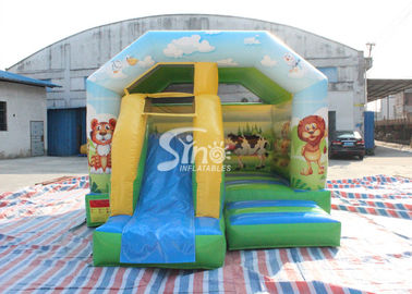 Inflatable Cartoon Bounce House Jumping Castle With Slide For Inflatable Games