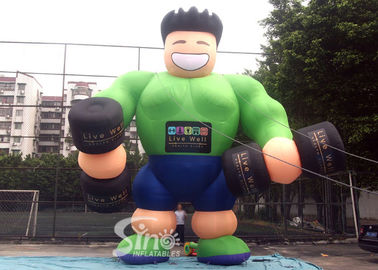 25' High Big Advertising Guy Inflatable Muscle Man For GYM Outdoor Promotion