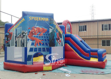 6x5m kids spiderman inflatable jumping castle with slide for sale price from Sino Inflatables