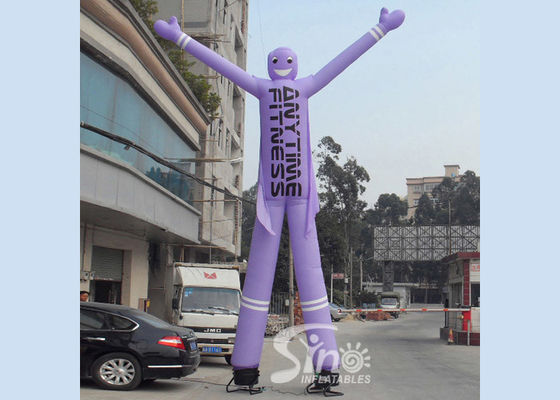 4 to 8 meters high anytime fitness advertising inflatable dancing man with custom logo printed for promotion