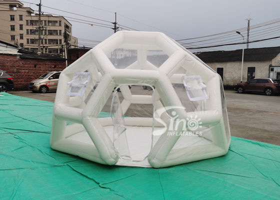 4m Portable Clear Honeycomb Inflatable Camping Tent With Airtight Frame For Family Tours Or Camps