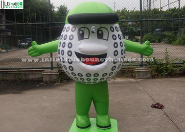 Cute Advertising Inflatables , Inflatable Golf Ball Moving Cartoon