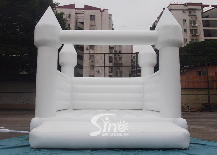 Outdoor 5x4m Adults Wedding White Bouncy Castle For Wedding
