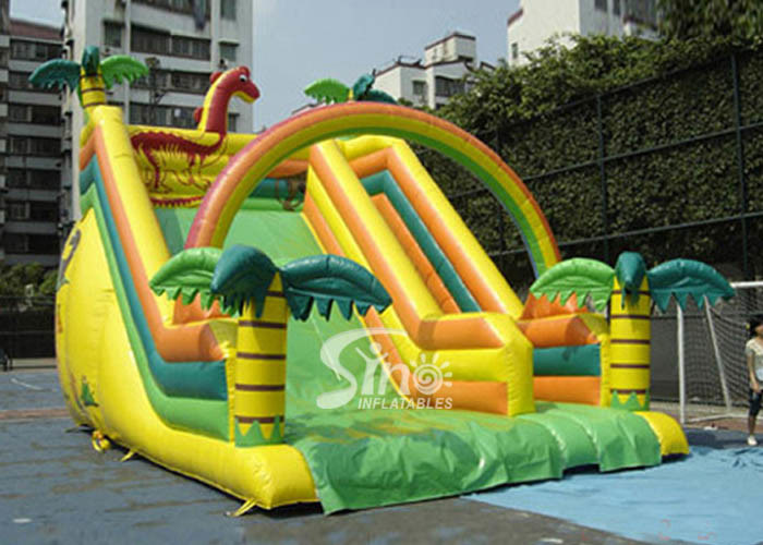 Outdoor Giant Tropical Rain Forest Inflatable Slide For Adults And Kids