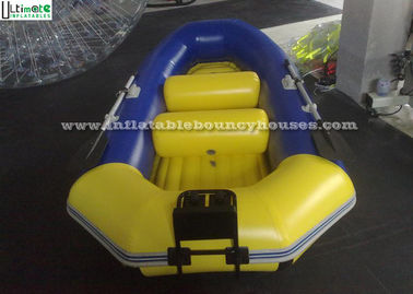 Water Adventure Race Inflatable Rafts Inflatable Fishing Boats Yellow / Blue