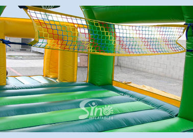 3 in 1 multiuse blow up kids inflatable basketball court with roof made of UV resistance material