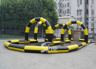 Custom made outdoor N indoor go karts inflatable race track for zorb balls and cars