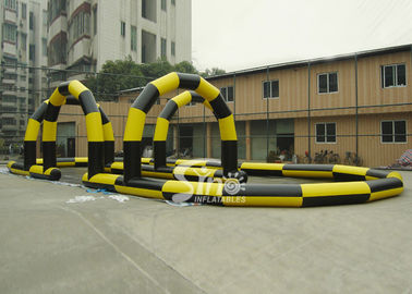 Custom made outdoor N indoor go karts inflatable race track for zorb balls and cars