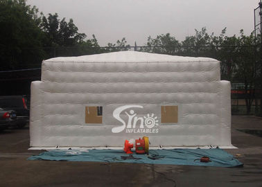 6x6m small white pvc inflatable cube tent with removable windows on 4 sides