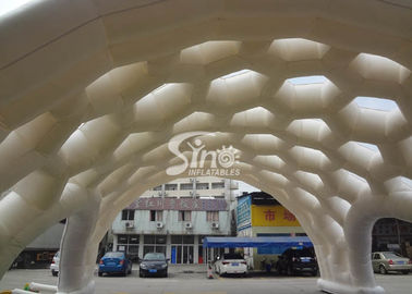 Outdoor event white giant inflatable spider tent with bubble windows on top from Sino Inflatables