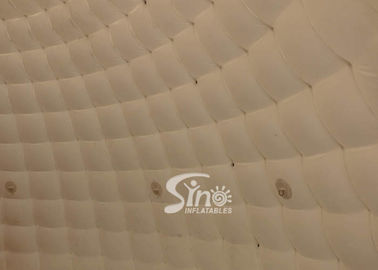 50 people 10 mts white giant inflatable igloo dome tent with entrance tunnel made of shining pvc tarpaulin