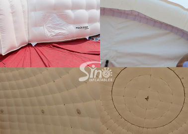 50 people 10 mts white giant inflatable igloo dome tent with entrance tunnel made of shining pvc tarpaulin