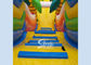 Giant double lane dragon inflatable forest slide with palm trees made of 0.55mm pvc tarpaulin