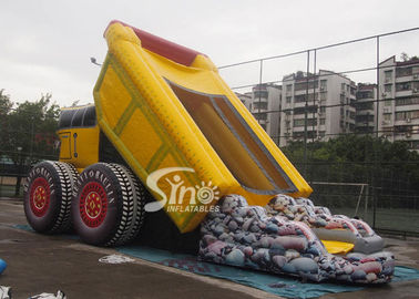 New construction site giant dump car inflatable slide with EN14960 certification