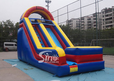 Guangzhou commercial dark blue single lane inflatable slide with lead free material