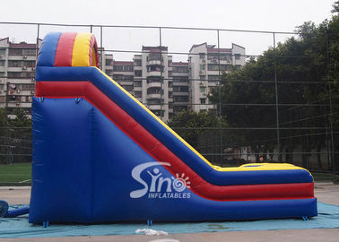 Guangzhou commercial dark blue single lane inflatable slide with lead free material