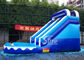 Front load ocean blue inflatable wet slide with pool for kids outdoor parties