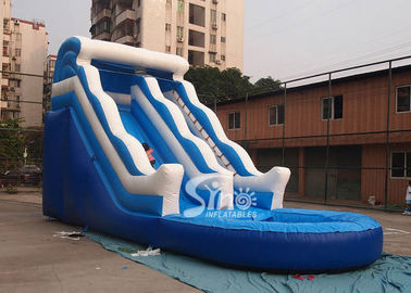 18ft wave commercial inflatable water slide party for kids and adults with 0.55mm pvc tarpaulin material