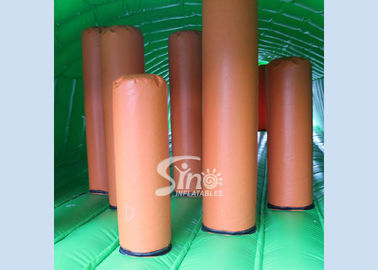 Outdoor big adults inflatable obstacle tunnel tent with for inflatable hit n run adventure