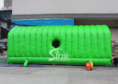 Outdoor big adults inflatable obstacle tunnel tent with for inflatable hit n run adventure