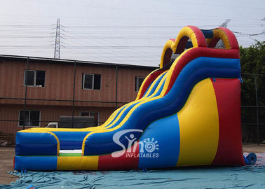 18 ft high adults colorful double lane inflatable slide for outdoor enterainment