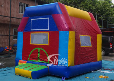 Indoor kids small bouncy castle with pillars N obstacle inside made of lead free certified pvc tarpaulin here in Sino In