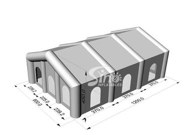 12x8 mts rectangle white wedding party inflatable tent with big windows made of best pvc tarpaulin