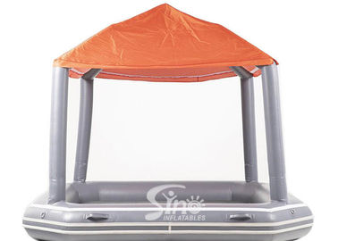 8'x8' enclosed airtight inflatable floating tent made of drop stitch material for water camping