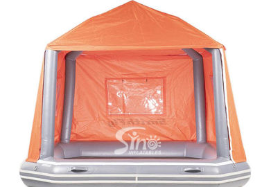 8'x8' enclosed airtight inflatable floating tent made of drop stitch material for water camping