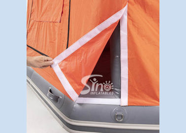 8'x8' enclosed airtight inflatable floating tent made of drop stitch material for water camping