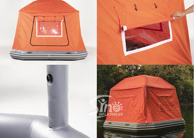 8'x8' enclosed airtight inflatable floating tent made of drop stitch material for water camping