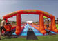 1000 ft commercial use outdoor double lane inflatable water slide N slip on sale for water parties fun