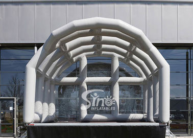 6x5mts exhibition airtight frame house inflatable stage cover tent with transparent pvc covered on top