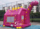 Outdoor children playground Dino inflatable bouncy castle with obstacles inside made of 1st class pvc tarpaulin