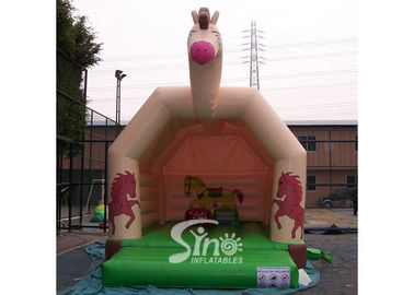 Hot sale outdoor kids horse inflatable bouncy castle made of top 0.55mm pvc tarpaulin from Sino inflatables